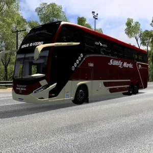 Marcopolo G8 1600 LD 6X2 Mercedes Benz /1.59 ETS2 - Grupo Design 3D Marcopolo G8 1600 LD 6x2 6 - Grupo Design 3D